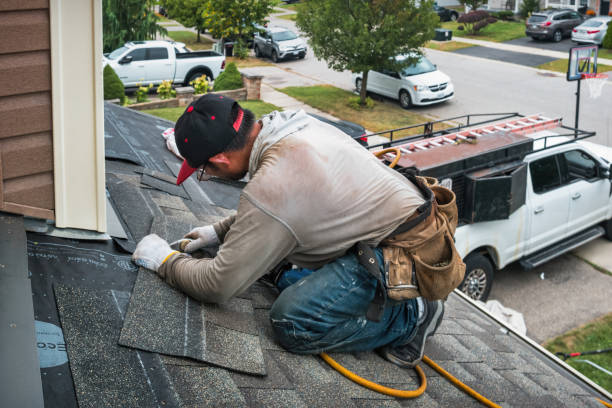 Professional Roofing technician working in Illinois City, IL